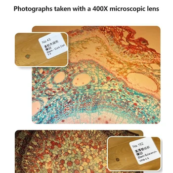 400X Mobilný Telefón Mikroskopom Objektív HD Kamera S Led Svetlom Mobil Super Makro Objektív, Univerzálny Objektív pre iPhone Smartphone