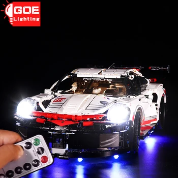 GOELIGHTING Značky LED Svetlo Do Auta Pre Lego 42096 Pre High-Tech RSR Rýchlosť Pretekárske Auto Tehly Diy Lampa Nastaviť Hračky(Iba Svetlo Skupiny)