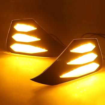 1 Pár DRL LED Svetlá pre Denné svietenie Hmlové Svietidlo Žltej Zase Signál Lampa Pre Chevrolet Monza RS 2019 2020