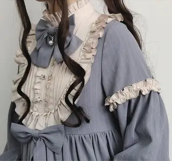 Princess tea party sladké lolita šaty vintage stojan lístkového rukáv falbala bowknot viktoriánskej šaty kawaii dievča gothic lolita op cos