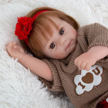 50 Cm Silikónový Reborn Bábiky Baby Korene Vlákniny Vlasy Látkové Telo Bábiky s Vynikajúcou Oblek pre Deň Detí Dary