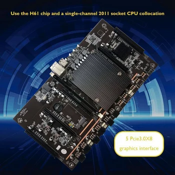 H61 X79 BTC Baník Doska s E5 2603 V2 CPU+RECC 4G DDR3 RAM+Ventilátor LGA 2011 Podpory 3060 3070 3080 Grafická Karta