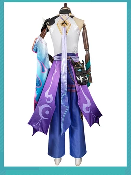 Genshin Vplyv Xiao Cosplay Kostým Kimono Jednotné Topánky Parochňu Maska Anime Cosplay Hra Halloween Kostýmy Pre Mužov, Ženy kompletnú sadu