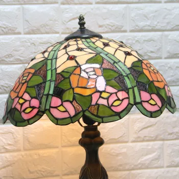 Swan Štýl Vintage Retro turecký Mozaiky Stolná Lampa pre Spálne, Obývacia Izba vitráže LED turecký Svetlá