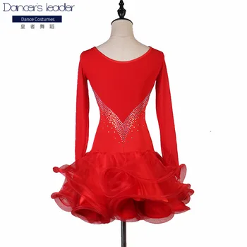 2020 Nové Dospelých, deti junior latinskej šaty salsa tango dresss Kamienkami Kostým Fáze šaty vlastné spevák fáze šaty