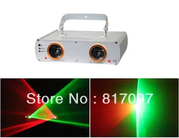 140mW rojo verde 2 lentes zobraziť laserový projektor dj laser dc svetlo discoteca iluminacion interiéru sonido profesional dc svetlo discoteca