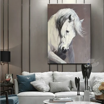 Ručne Maľované Ručne Abstraktné Koňa, Olejomaľba Na Plátne Umenia Moderného Domova Nástenné Dekorácie Umelecké Diela