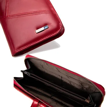 Smart Peňaženky Bluetooth-kompatibilné Anti-stratil Dlho Kabelku pravej Kože Ženy, Peňaženky Mince Vrecko na Zips Peňaženky Karty Držiteľa
