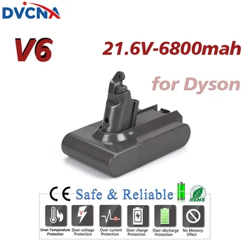 6800mAh 21.6 V 6.8 Ah Li-ion Batéria pre Dyson V6 DC58 DC59 DC61 DC62 DC74 SV09 SV07 SV03 965874-02 Vysávač Batérie