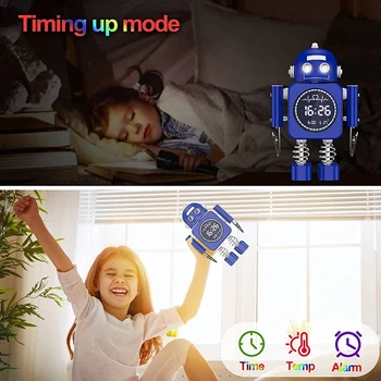 Detský Budík, Robot Budík pre Deti Spať Tréner, Digitálny Budík,Budík s Spánok Režim
