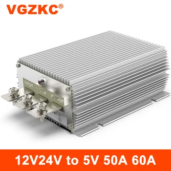 12V-24V 5V 60A DC power converter 24V 5V 300W automobilový krok DC regulátor napätia modul