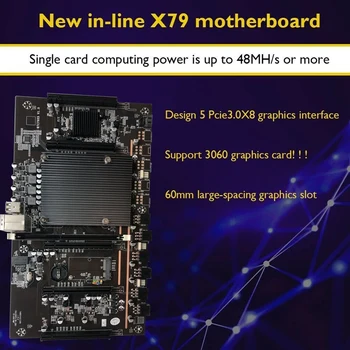 X79 H61 BTC Ťažba Doske LGA 2011 DDR3 Podporuje 32G 60 mm Ihrisku Podporu RTX3060 3080 Grafická Karta pre BTC Baník