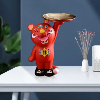 Čínska Astrológia Zvierat Socha Márnosť Zásobník Kozmetické Šperky Skladovanie Svadobné Party Domov Kúpeľňa Dekorácie