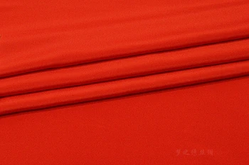 High-grade farbou ťažký hodvábny krep de chine textílie 32mm tmavo červené oblečenie, sukne, hodvábne tkaniny veľkoobchod hodvábnej látky 113 cm