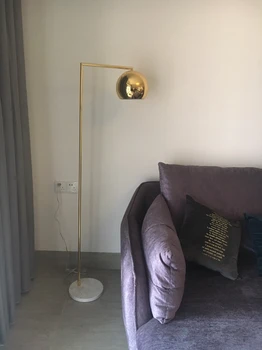 Nordic Osobnosti Jednoduché Zlato Poschodí Lampa Mramoru Base Stojace Lampy A Svietidlá stojacie lampy pre obývacia izba