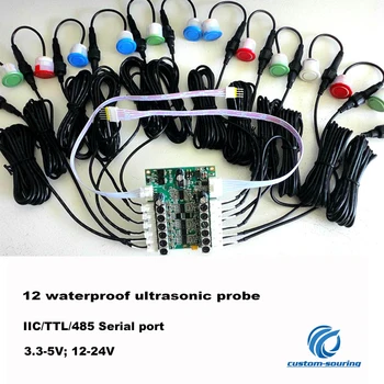 12 Sonda Vody Dôkaz Ultrazvukový Senzor Ultrazvukové Meranie Vzdialenosti Modul IIC/TTL Sériový Port 13 cm-450cm Rozsah