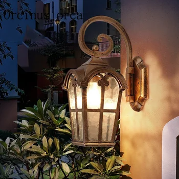 Európska nepremokavé vonkajšie nástenné svietidlo nástenné svietidlo v starovekom Ríme outdoor záhrada, balkón, chodba nástenné svietidlo doprava zadarmo