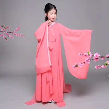 Nové Tradičné Elegantné Hanfu Dievčatá Kostým Starovekej Čínskej Kostým Víla Princezná Ľudový Tanec starých Kostýmov pre Dievčatá