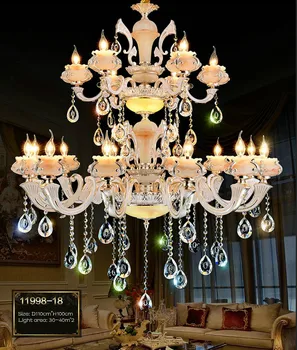 Hotel osvetlenie Luxusné mramorové Luster stropu visí Lampa foyer Crystal Jade Lustre, led lesk Art Deco Závesné Osvetlenie