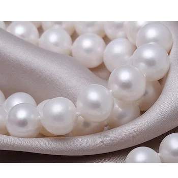JEMNÉ šperky 8-9mm prírodné perlový náhrdelník kolo originálne, veľmi ľahká doprava ZADARMO 18-palcové