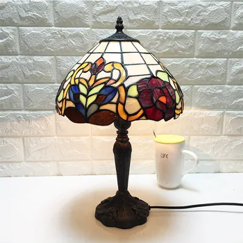 Stredozemnom Štýle Retro Glass Turecký Mozaiky Stolové Lampy Handworked Štúdia Spálňa Home Art Decor Turecký Lampa