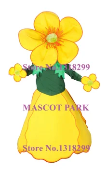 Maskot žltá Wildflower Maskot Ženský Kostým pre Dospelých Veľkosť Karikatúra, Kvetina Tému Anime Cosplay Kostýmy Výkon Maškarný