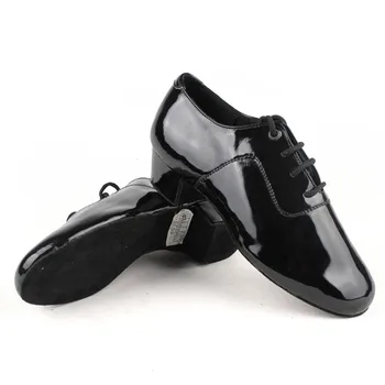 Precvičiť Nové Mužov Topánky 4cm Patent latinskej Sála Tanečné Topánky pre Mužov Čierne Kožené Strany Tanečné Topánky pánske latinské Tanečné Topánky