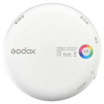 Godox R1 Kolo RGB Mini Tvorivé Vyplniť Svetla LED Video Svetlo 2500-8500K CRI98 pre Video Nahrávanie Live Streaming Fotografie