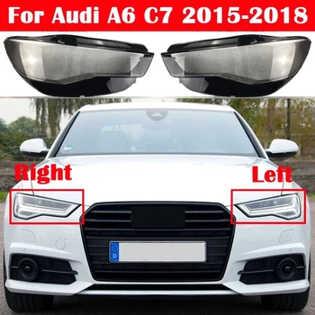 Auto Predných Svetlometov Kryt Transparentné Tienidlo Svetlometov Kryt Plášťa Maska Objektív pre - A6 A6L C7-2018