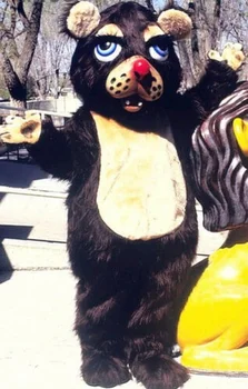 Čierny Medveď, Cosplay Chlpaté Vyhovuje Party Hra Fursuit Cartoon Šaty, Oblečenie, Karneval, Halloween, Vianoce, Veľká Noc Reklama