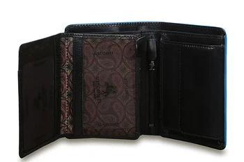Peňaženka Visconti alp87 čiernej peňaženky, pánske kožené peňaženky mincu kabelku mužov peňaženky koža mužov
