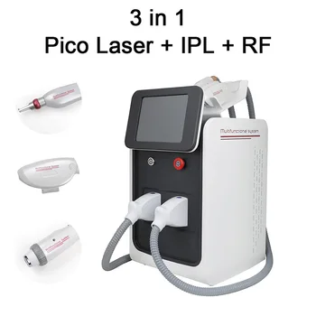 NAJLEPŠIE 3 v 1 Multifunkčné IPL Laserové Odstránenie Chĺpkov, Stroj Nd Yag Laser, Tattoo, Odstránenie stroj RF Face Lift Odstránenie Ochlpenia laserom