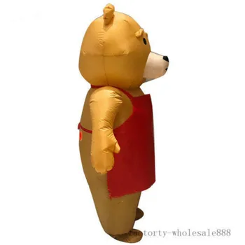 Nafukovacie Mužov Medveď Hnedý Kostým Maskota Narodeninovej Party Dospelých Fancy Dress Hra Oblečenie Oblečenie Inzercia Vianoce Dospelých Veľkosť
