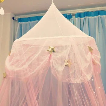 Posteľ markíz visí mosquito net Víla Princezná dome Rozkladací Stan Nordic štýl skladania prehoz cez posteľ opony detské postieľky izba