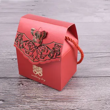 červená farba papier taška s držadlami 9*6.5*11 cm DIY Multifunkčné Festival darčeková taška svadobné party darček kraft papier tašky F20173882