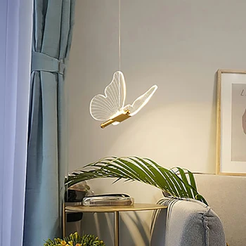 Kreatívne Prívesok Motýľ Lampa pre Spálne Nočné Osvetlenie Bar Obývacia Izba Dlhý Kábel Pozastavenie Závesné Osvetlenie Vnútorné Deocr