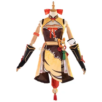 Anime Hry Genshin Vplyv Xiangling Pôvodné Roztomilý Bitka Jednotné Nádherné Oblečenie Cosplay Kostým Ženy Halloween Doprava Zadarmo