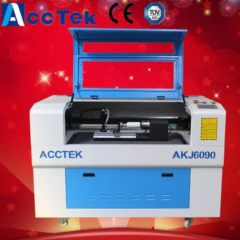 Čína laserový stroj na predaj drevo, akryl preglejky mdf rezanie laserom AKJ6090 laser rytca