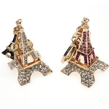 50pcs/Veľa Fantázie kvalitnú módu drahokamu 3D Eiffelova Veža Valentín Šperky darček Kľúča Držiteľa/keychain