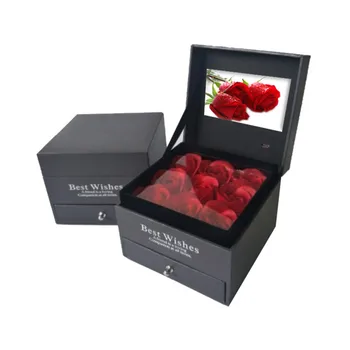 Lexing Digital China factory TOP predaj vysoko kvalitné video darčekovej krabičke s 16 ruže