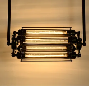 Americký Loft Štýl Iron Art Droplight Edison Prívesok Svietidlá Pre Jedálni Visí Lampa Vintage Priemyselné Osvetlenie