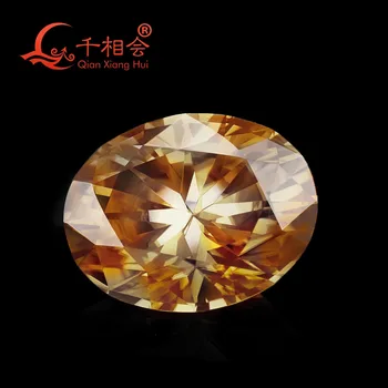 žltá farba oválny tvar Sic materiál moissanite voľné kameňa v qianxianghui( video je svetlo žltá)