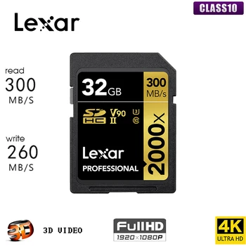 Lexar 2000X UHS-2 SD Karty s U3 Flash Obmedzené kl ' úč Triedy 10 32 GB, 64 GB, 128 GB Profesionálny Fotoaparát Kart Vysoká Rýchlosť Pamäte